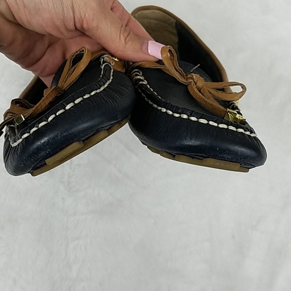 Sperry Top-Sider sz 7 Navy/brown leather boat shoe - Picture 5 of 8